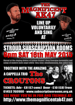 Gig at Stroud Subscription Rooms 16th May 2015.